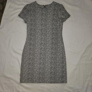 Calvin-klein Women's Black and White Dress